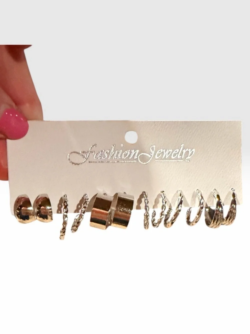 Fashion Jewelry Silver Multi Hoop Earring Set